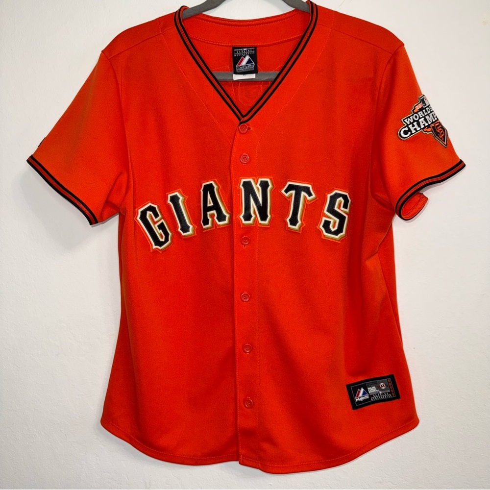 Buster Posey San Francisco Giants Majestic 2012 World Series Jersey Women's XL